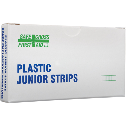 Junior Strips Bandages, Rectangular/Square, 18", Plastic, Sterile Industrial Sales