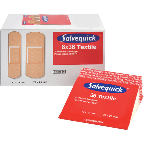 Salvequick&reg; Bandage Dispensing Systems Refills, Rectangular/Square, Fabric, Sterile Industrial Sales