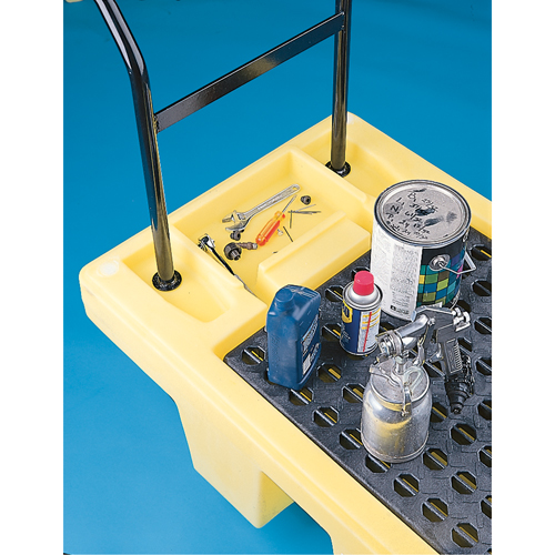 Poly-Spillcart Cart, 66.5" L x 29" W x 43.9" H, 57 US gal. Spill Cap. Industrial Sales