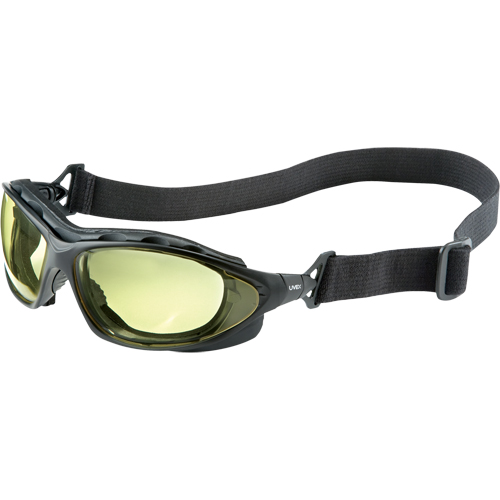 Uvex HydroShield&reg; Seismic&reg; Safety Goggles, Amber Lens, Anti-Fog/Anti-Scratch, Closed Vent Industrial Sales