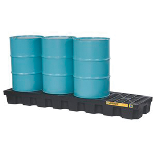 Palettes pour contr&ocirc;le des d&eacute;versements EcoPolyBlend sans drain, Capacit&eacute; de d&eacute;versement 75 gal. US, 97" x 25" x 9" Industrial Sales