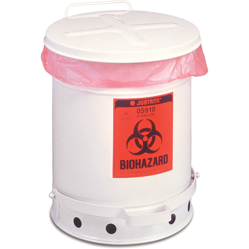 Biohazard Waste Container, 6 gal Capacity Industrial Sales