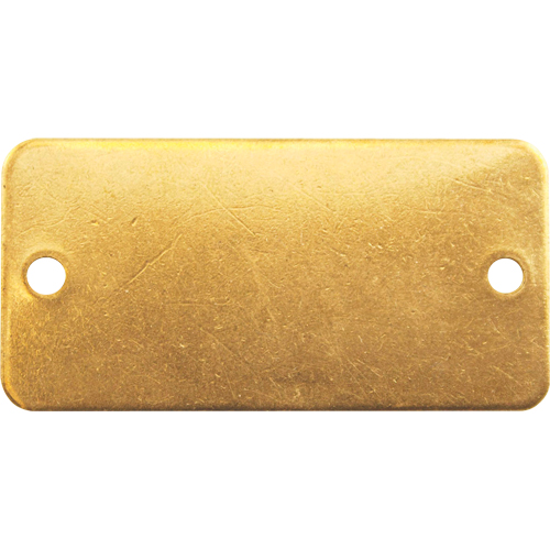 Blank Tags, Brass, 2" W x 1" H Industrial Sales