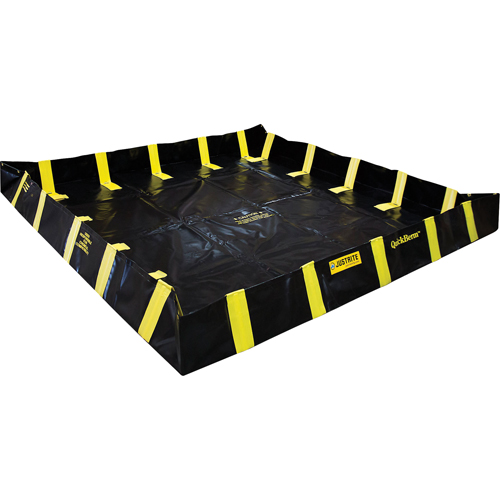 Bermes de confinement avec supports int&eacute;rieurs de parois QuickBerm , Capacit&eacute; 745 gal. US, 10' la x 10' lo x 12" h, Support &agrave; encliqueter Industrial Sales