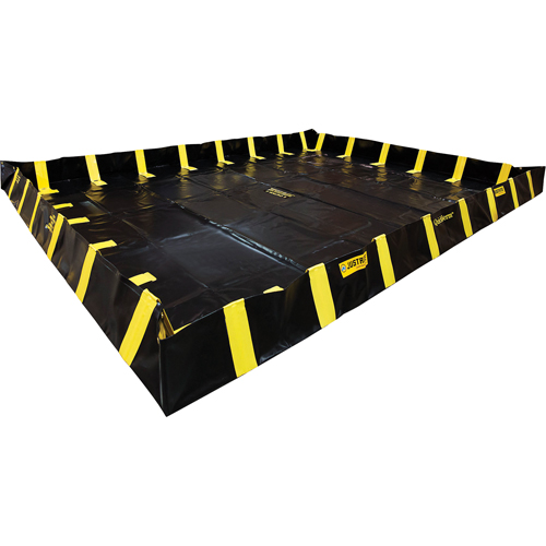 Bermes de confinement avec supports int&eacute;rieurs de parois QuickBerm , Capacit&eacute; 1795 gal., 12' la x 20' lo x 12" h, Support &agrave; encliqueter Industrial Sales