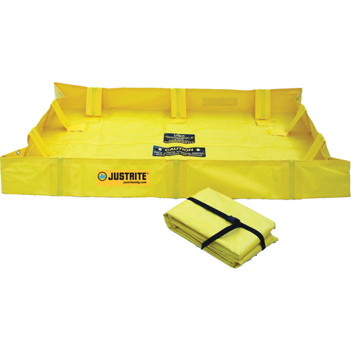 QuickBerm&reg; Lite Containment Berm, 119 gal. Capacity, 4' W x 6' L x 8" H, Snap-Up Bracket Industrial Sales