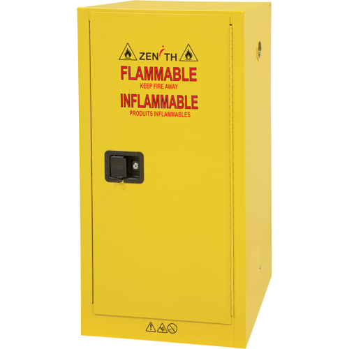 Flammable Storage Cabinet, 16 gal., 1 Door, 23" W x 44" H x 18" D Industrial Sales