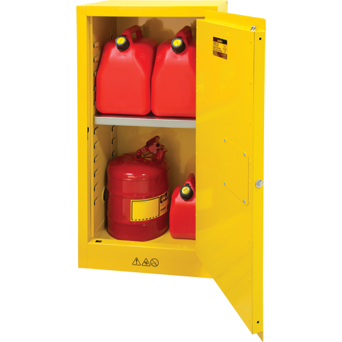 Flammable Storage Cabinet, 16 gal., 1 Door, 23" W x 44" H x 18" D Industrial Sales
