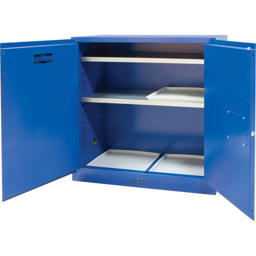 Corrosive Liquids Cabinet, 30 gal., 43" x 44" x 18" Industrial Sales