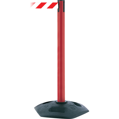 Poteau receveur robuste &agrave; ligne simple, Hauteur de 38", Noir Industrial Sales