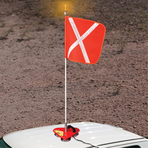 Safety Whip&reg; Flagstaff Mounting Base, Magnet Mount Industrial Sales