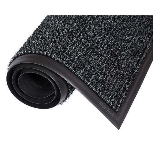 Astro-Plus Mat, Polyethylene, Scraper Type, Textured Pattern, 3-3/10' x 8', Charcoal Industrial Sales