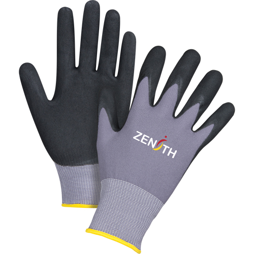 Gants ZX-1 de premi&egrave;re qualit&eacute; compatibles avec les &eacute;crans tactiles, 11/2T-Grand, R&ecirc;vetement Nitrile/Mousse de nitrile, Calibre 15, Enveloppe en Nylon Industrial Sales