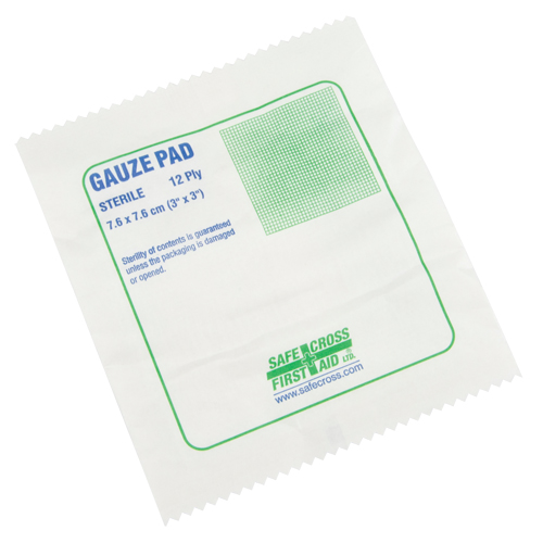 Gaze, Tampon, 3" lo x 3" la, St&eacute;rile, Dispositif m&eacute;dical Classe 1 Industrial Sales