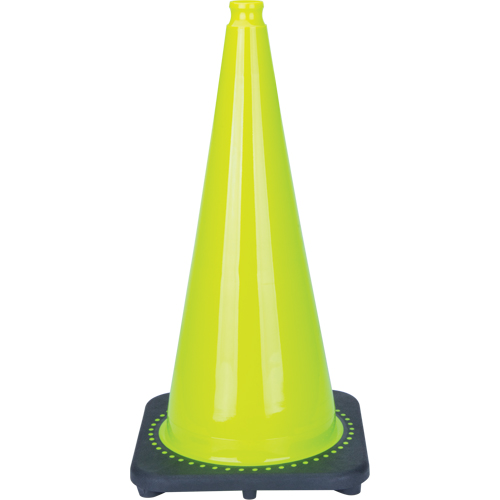 Premium Traffic Cone, 28", Lime Green Industrial Sales