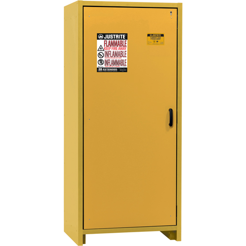 Armoire d'entreposage 30 minutes s&eacute;curitaire et conforme &agrave; la norme EN, 30 gal., 1 Porte(s), 34,02" La x 76,65" h x 24,21" p Industrial Sales
