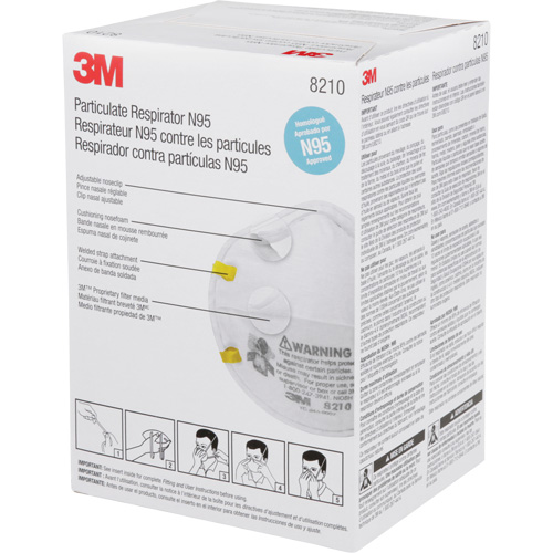 8210 Particulate Respirators, N95, NIOSH Certified Industrial Sales