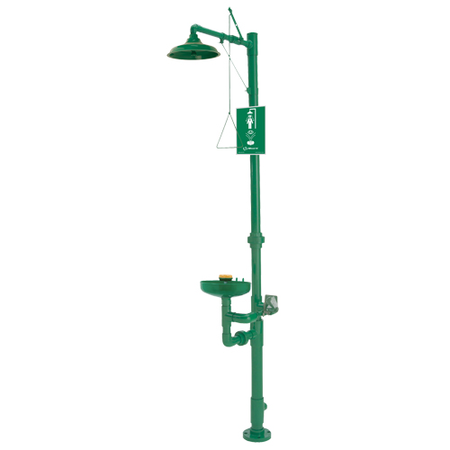 Combinaisons de douche oculaire/faciale & douche d'urgence, Socle Industrial Sales