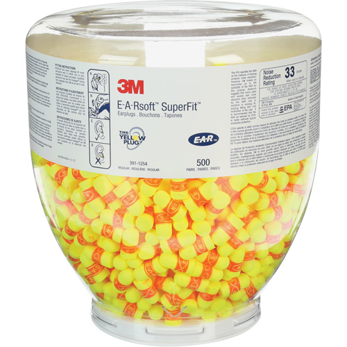 Refill E-A-Rsoft SuperFit One Touch Earplugs, Bulk - Canister Industrial Sales