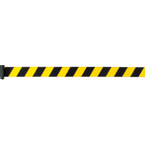 Cartouches de ruban pour assembler vos propre barri&egrave;res de contr&ocirc;le des foules, 7', Ruban Jaune Industrial Sales