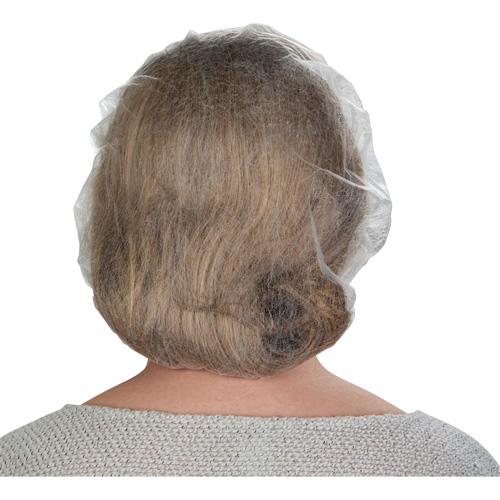 Bonnets bouffants non tiss&eacute;s, Polypropyl&egrave;ne, 21"/Grand, Blanc Industrial Sales