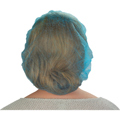 Bonnets bouffants non tiss&eacute;s, Polypropyl&egrave;ne, 21"/Grand, Bleu Industrial Sales