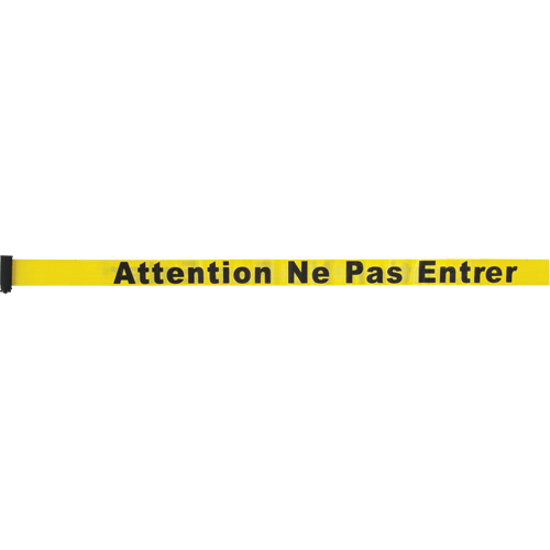 Cartouche de ruban pour assembler votre propre barri&egrave;re de contr&ocirc;le des foules, Attention ne pas entrer, 7', Ruban Jaune Industrial Sales