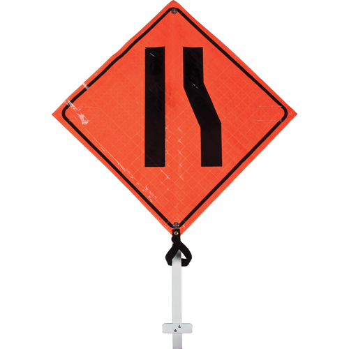 Narrow Road Pole Sign, 24" x 24", Vinyl, Pictogram Industrial Sales