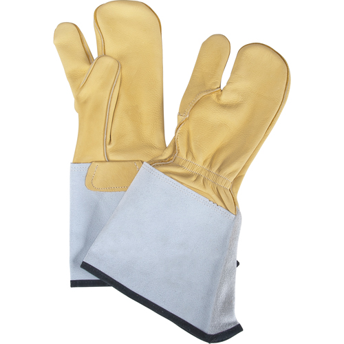 Mitaines &agrave; trois doigt, Grand, Paume en Cuir fleur de vache Industrial Sales