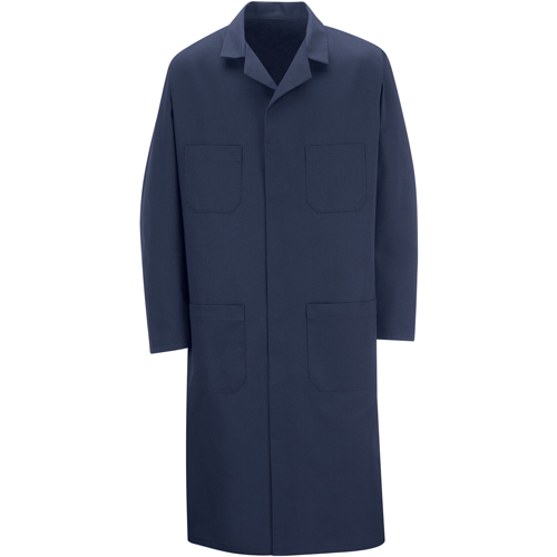 Shop Coats, Poly-Cotton, Size 36, Navy Blue Industrial Sales