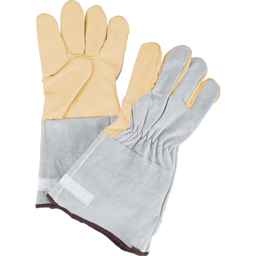 Standard-Duty Snug Wrist Work Gloves, Large, Grain Cowhide Palm Industrial Sales