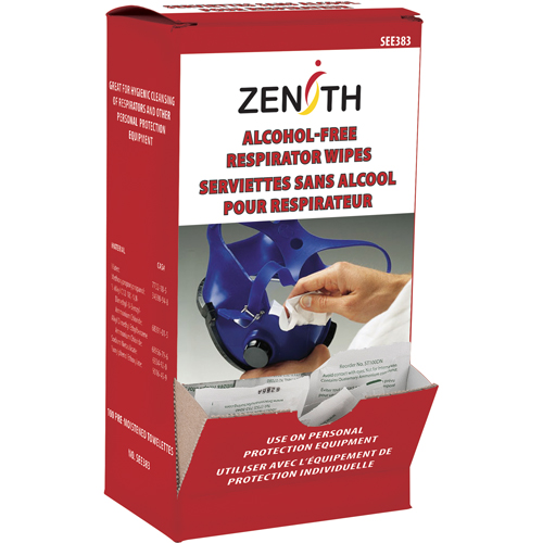 Lingettes nettoyantes pour respirateurs et EPI, Lingettes Industrial Sales
