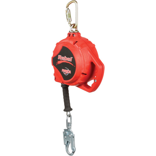 Rebel Self Retracting Lifeline, 33', Galvanized Steel, Swivel Industrial Sales