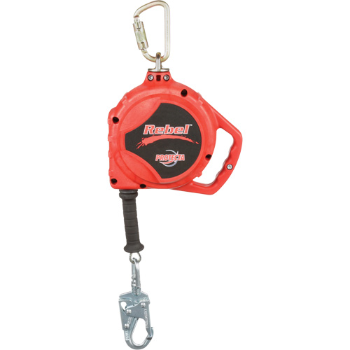 Rebel Self Retracting Lifeline, 33', Galvanized Steel, Swivel Industrial Sales