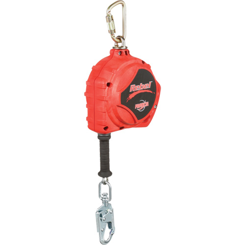 Rebel Self Retracting Lifeline, 33', Galvanized Steel, Swivel Industrial Sales