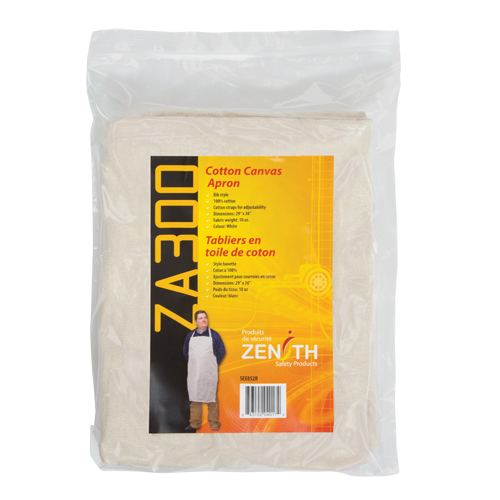 Tablier, Coton, 36" lo x 29" la, Naturel Industrial Sales