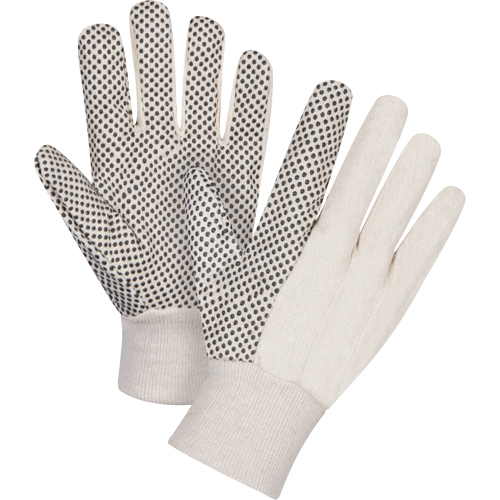 Cotton Canvas Dotted Palm Gloves, 8 oz., Small Industrial Sales