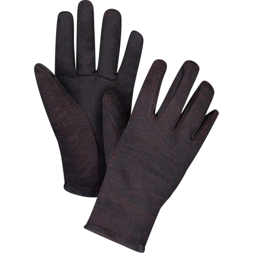 Jersey Gloves, Large, Brown, Red Fleece, Slip-On Industrial Sales