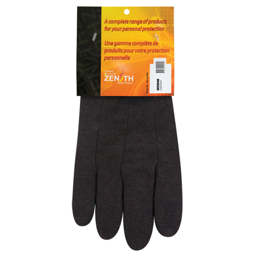 Jersey Gloves, Large, Brown, Unlined, Knit Wrist Industrial Sales