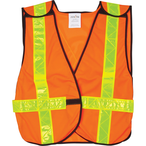 Veste de s&eacute;curit&eacute; d'usage standard, Orange haute visibilit&eacute;, Moyen, Polyester Industrial Sales