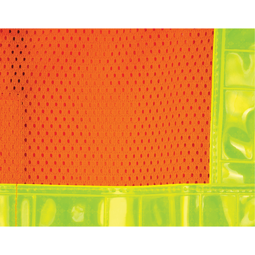 5-Point Tear-Away Traffic Safety Vest, High Visibility Orange, Medium, Polyester Industrial Sales