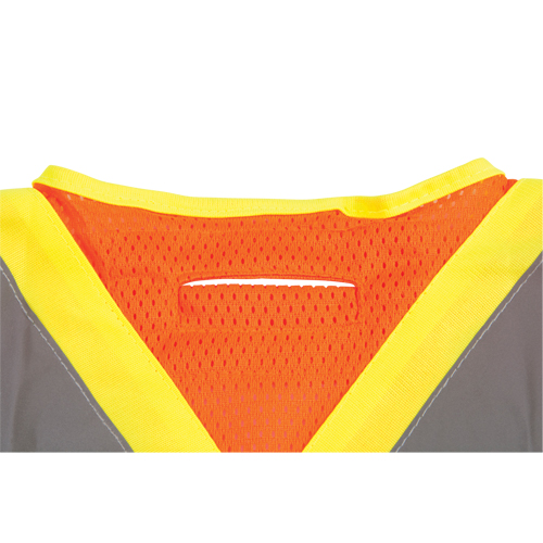 Veste d'arpenteur haute visibilit&eacute;, conforme &agrave; la CSA, Orange haute visibilit&eacute;, Moyen, Polyester Industrial Sales