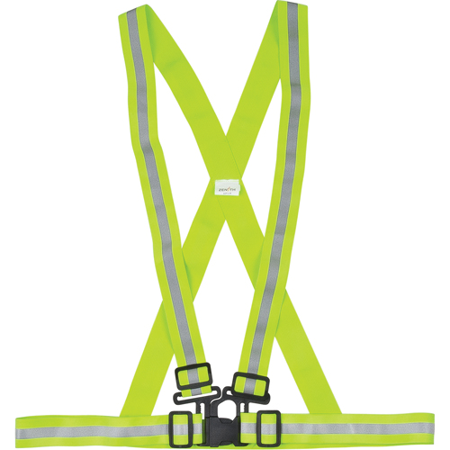 Standard-Duty Safety Harness, High Visibility Lime-Yellow, Silver Reflective Colour, Medium Industrial Sales
