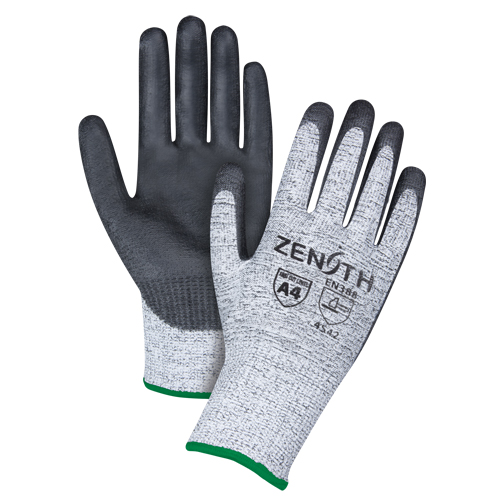 Gants &eacute;lastiques sans coutures r&eacute;sistants &agrave; la coupe, Taille Moyen/8, Calibre 13, Rev&ecirc;tement Polyur&eacute;thane, Enveloppe en PEHP, ANSI/ISEA 105 niveau 4/EN 388 niveau 5 Industrial Sales