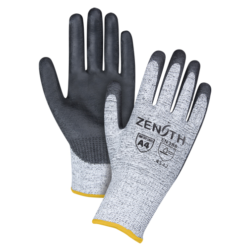 Gants &eacute;lastiques sans coutures r&eacute;sistants &agrave; la coupe, Taille 2T-Grand/11, Calibre 13, Rev&ecirc;tement Polyur&eacute;thane, Enveloppe en PEHP, ANSI/ISEA 105 niveau 4/EN 388 niveau 5 Industrial Sales