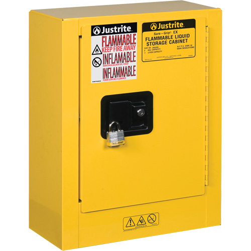Mini-armoires de s&eacute;curit&eacute; Sure-Grip EX pour produits inflammables, 2 gal., 1 Porte(s), 17" La x 22" h x 8" p Industrial Sales