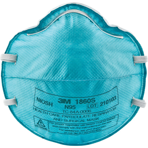 Respirateur 1860S contre les particules pour les soins de la sant&eacute;, N95, Certifi&eacute; NIOSH, Petit Industrial Sales