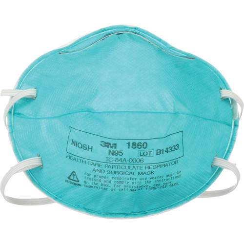 Respirateur 1860 contre les particules pour les soins de la sant&eacute;, N95, Certifi&eacute; NIOSH Industrial Sales