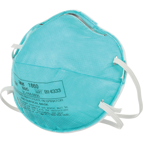 Respirateur 1860 contre les particules pour les soins de la sant&eacute;, N95, Certifi&eacute; NIOSH Industrial Sales