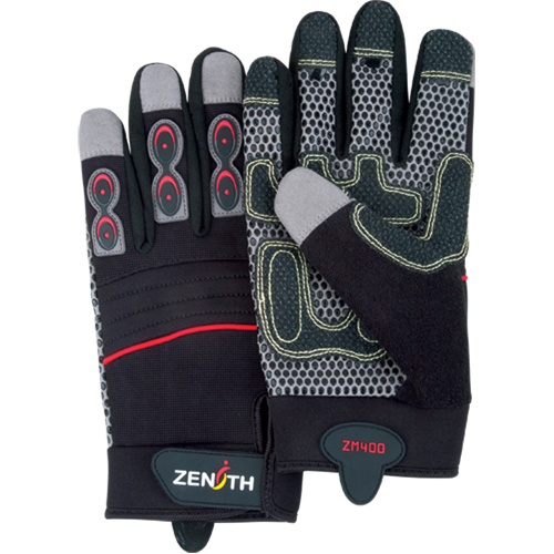 Gants pour m&eacute;canicien ZM400 de premi&egrave;re qualit&eacute;, Paume Synth&eacute;tique, Taille T-Grand Industrial Sales